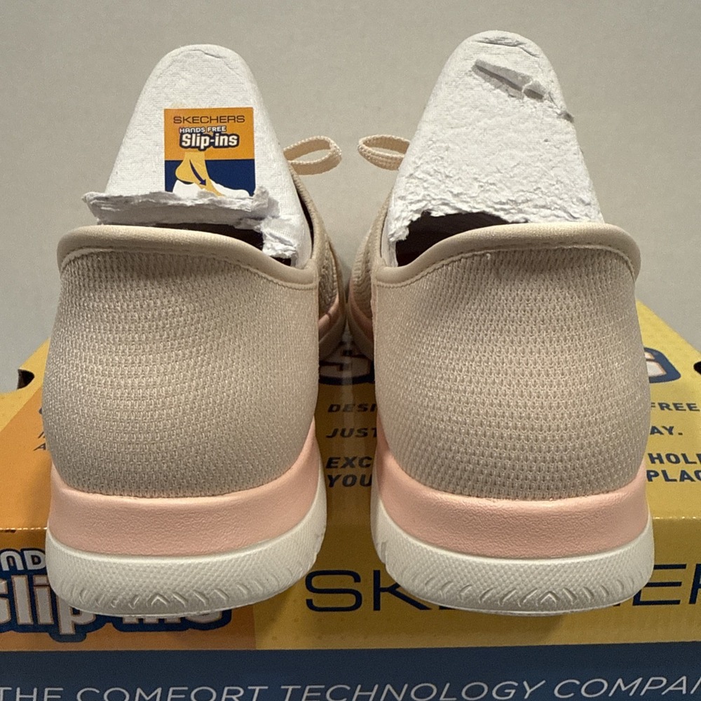 NEW Skechers Slip-Ins Summits NewDaily Handsfree Sneakers Womens 8 Natural Pink - Picture 5 of 10